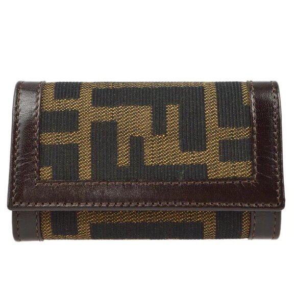 Fendi Brown Zucca Six Hook Key Case - Picture 1 of 7